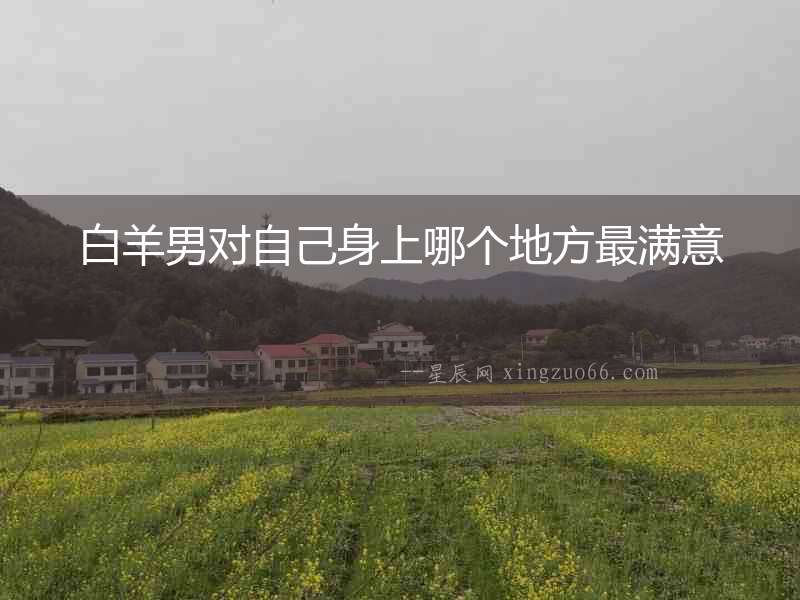 白羊男對自己身上哪個地方最滿意