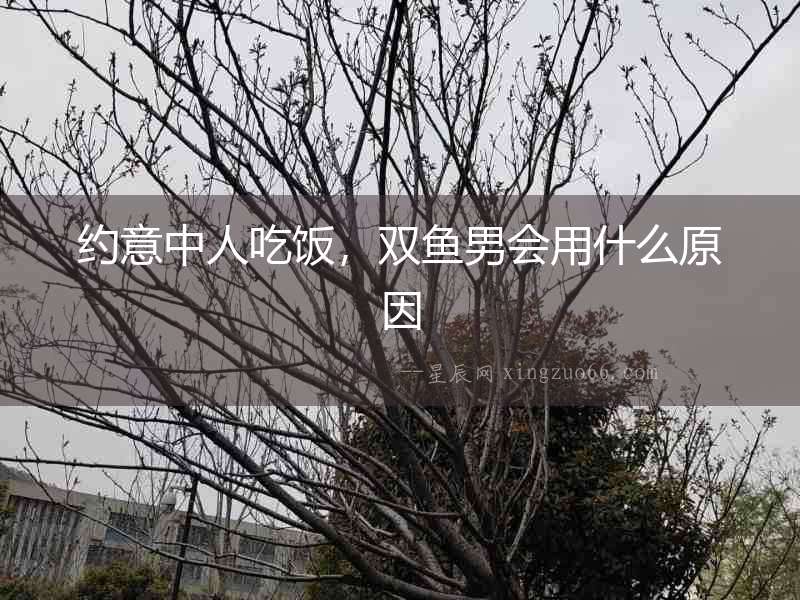 約意中人吃飯，雙魚男會用什么原因