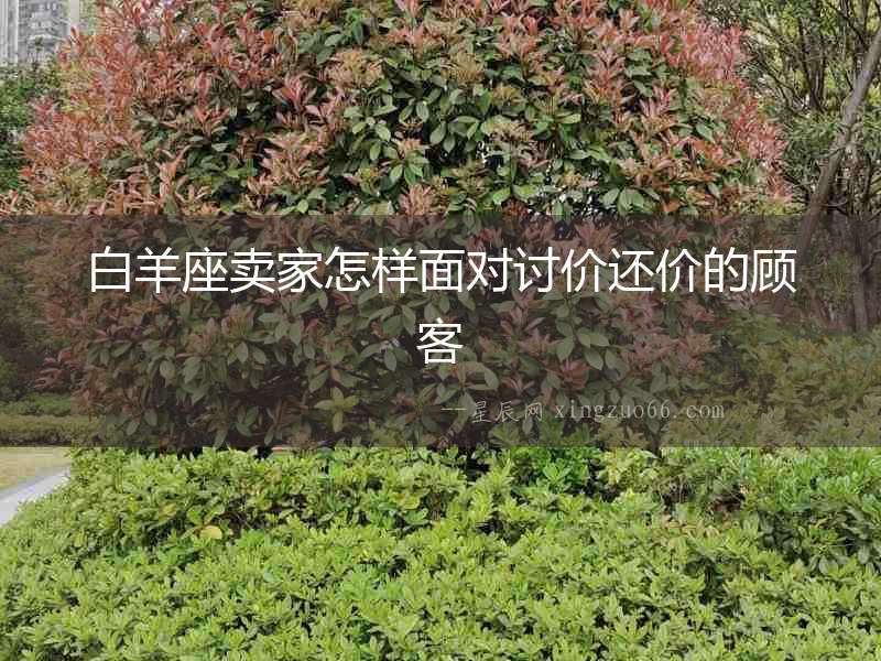 白羊座賣家怎樣面對討價還價的顧客
