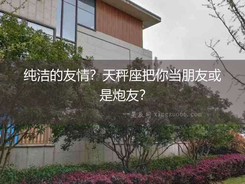 純潔的友情？天秤座把你當朋友或是炮友？