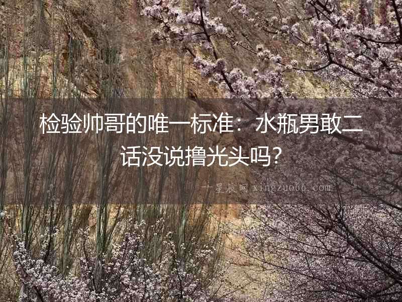 檢驗帥哥的唯一標準：水瓶男敢二話沒說擼光頭嗎？