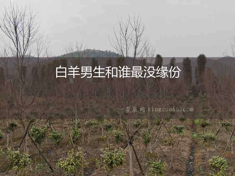 白羊男生和誰最沒緣份