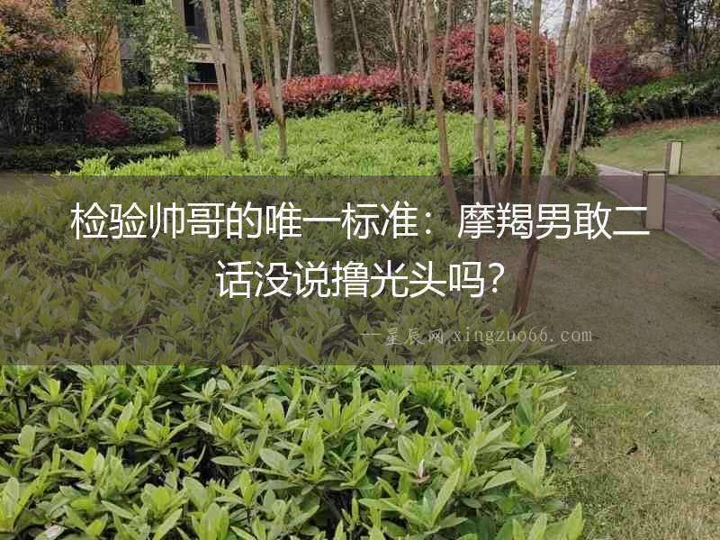 檢驗帥哥的唯一標準：摩羯男敢二話沒說擼光頭嗎？