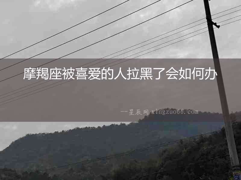 摩羯座被喜愛的人拉黑了會如何辦