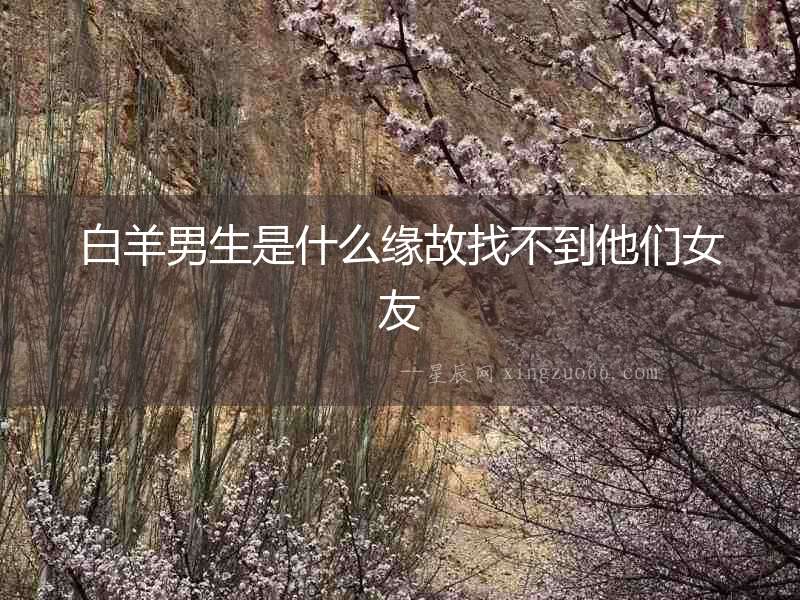 白羊男生是什么緣故找不到他們女友