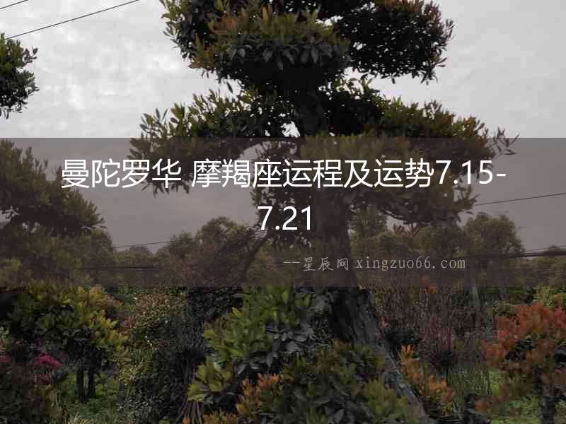 曼陀羅華 摩羯座運程及運勢7.15-7.21
