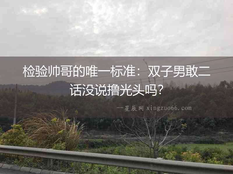 檢驗帥哥的唯一標準：雙子男敢二話沒說擼光頭嗎？