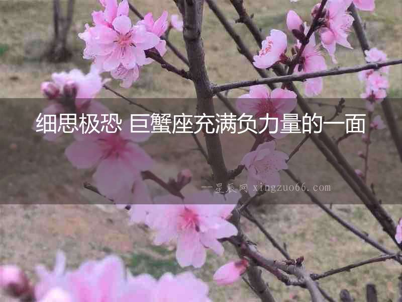 細(xì)思極恐 巨蟹座充滿負(fù)力量的一面