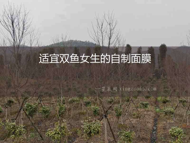 適宜雙魚女生的自制面膜