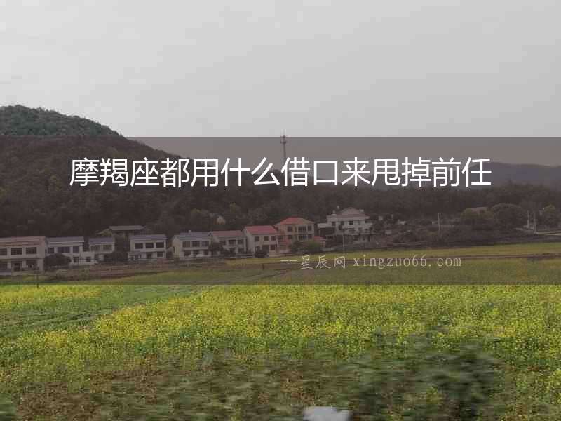 摩羯座都用什么借口來甩掉前任
