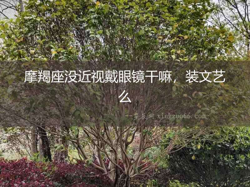 摩羯座沒近視戴眼鏡干嘛，裝文藝么