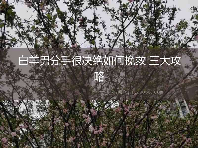 白羊男分手很決絕如何挽救 三大攻略