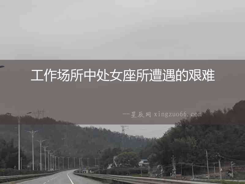 工作場所中處女座所遭遇的艱難