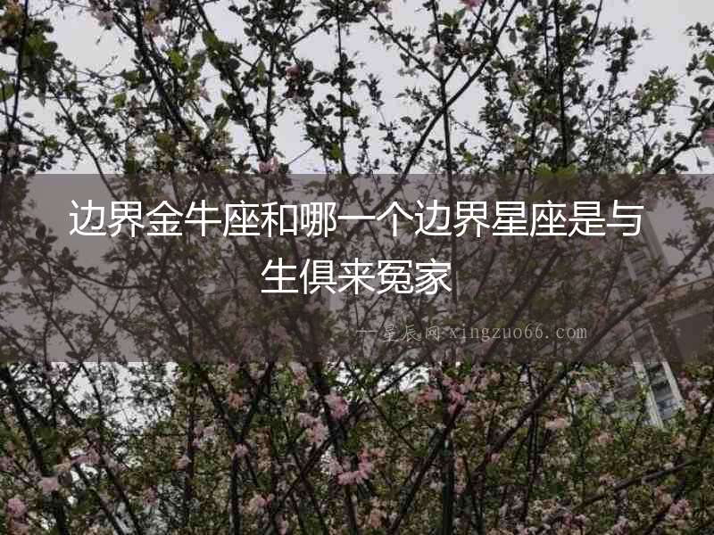 邊界金牛座和哪一個邊界星座是與生俱來冤家
