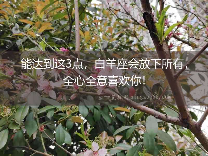 能達到這3點，白羊座會放下所有，全心全意喜歡你！