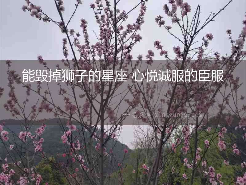 能毀掉獅子的星座 心悅誠服的臣服
