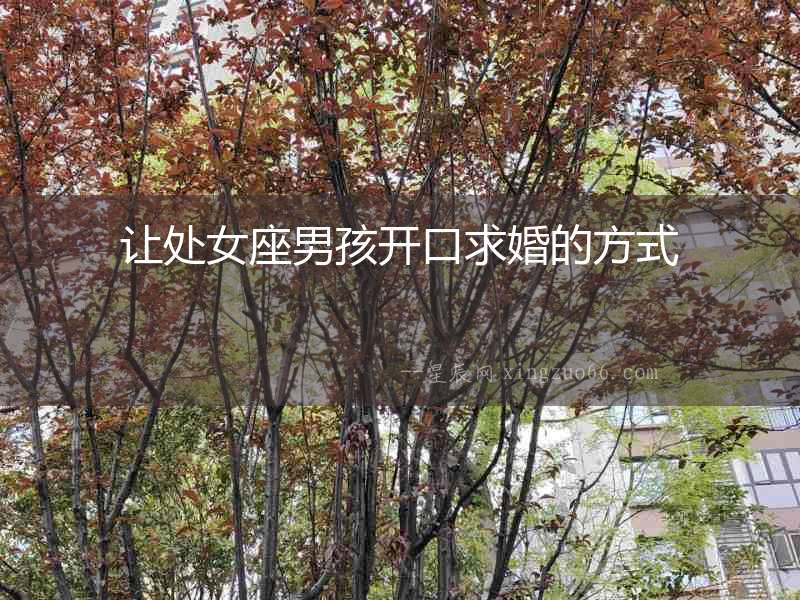 讓處女座男孩開口求婚的方式