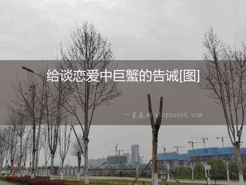 給談戀愛中巨蟹的告誡[圖]