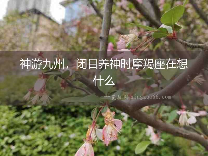 神游九州，閉目養(yǎng)神時摩羯座在想什么