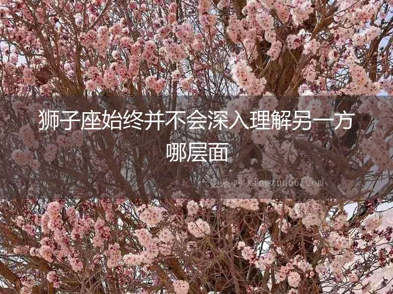 獅子座始終并不會(huì)深入理解另一方哪層面
