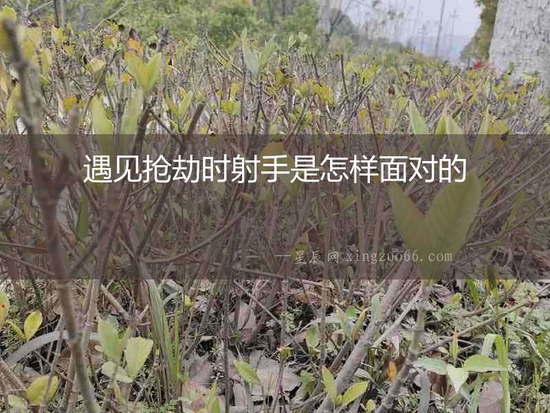遇見搶劫時射手是怎樣面對的
