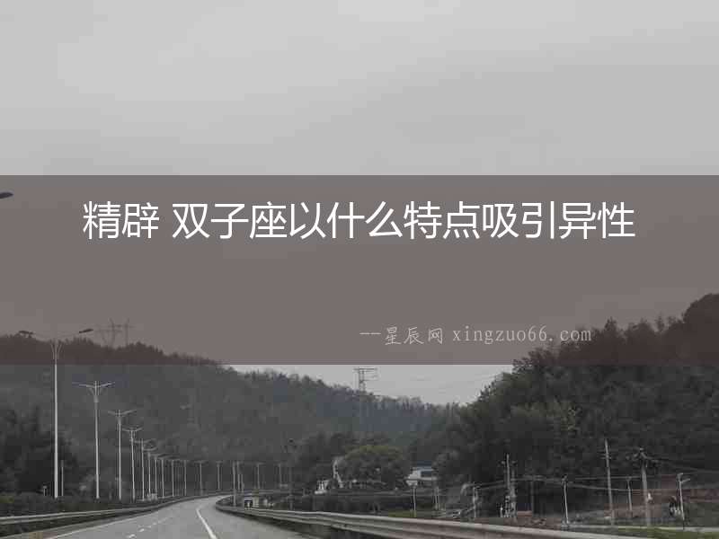 精辟 雙子座以什么特點吸引異性