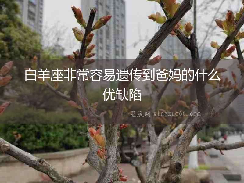 白羊座非常容易遺傳到爸媽的什么優(yōu)缺陷