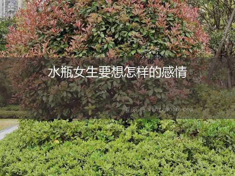 水瓶女生要想怎樣的感情
