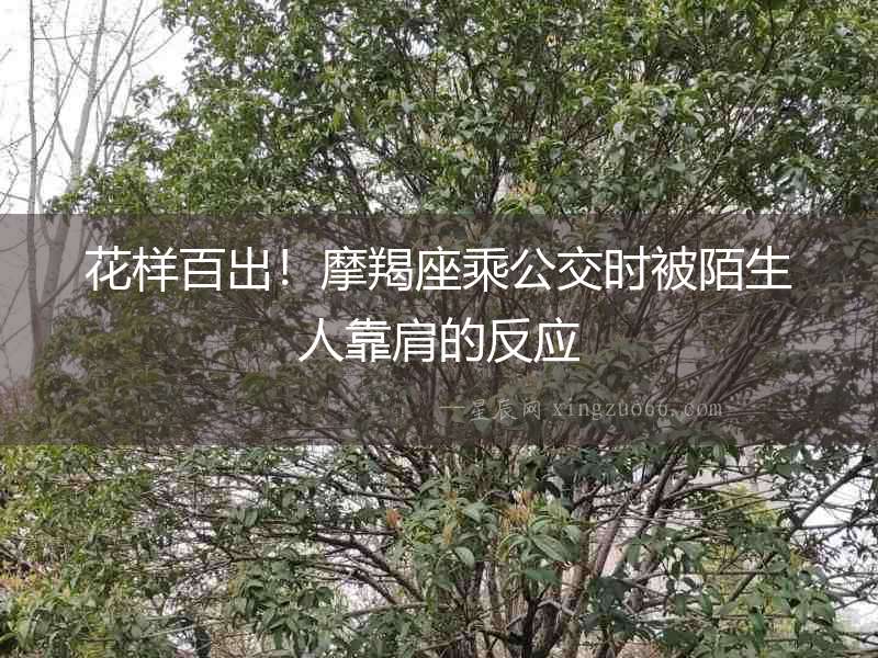 花樣百出！摩羯座乘公交時被陌生人靠肩的反應(yīng)
