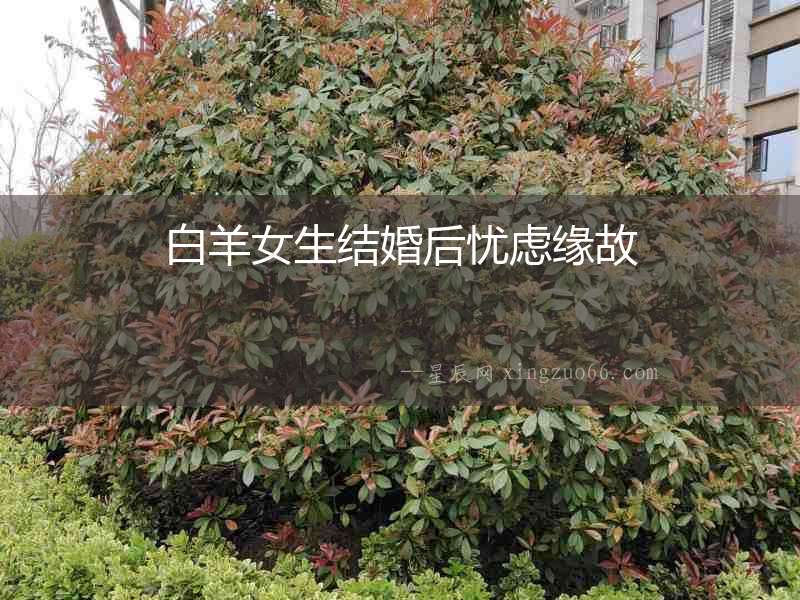 白羊女生結婚后憂慮緣故