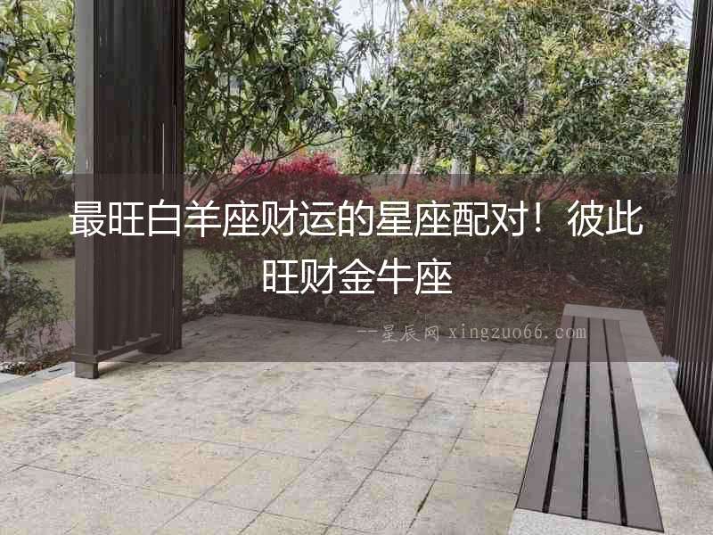 最旺白羊座財運的星座配對！彼此旺財金牛座