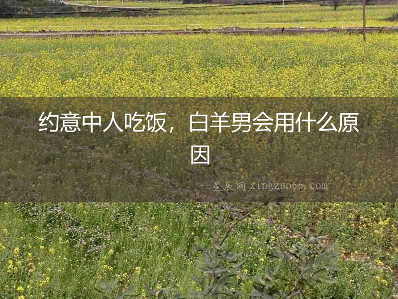 約意中人吃飯，白羊男會(huì)用什么原因
