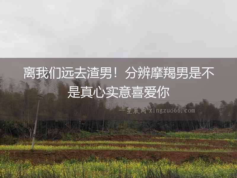 離我們遠(yuǎn)去渣男！分辨摩羯男是不是真心實(shí)意喜愛你