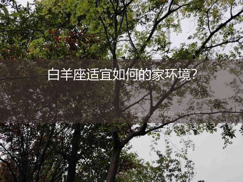 白羊座適宜如何的家環境？