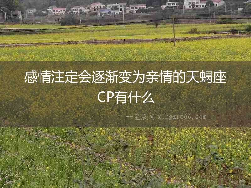 感情注定會逐漸變為親情的天蝎座CP有什么
