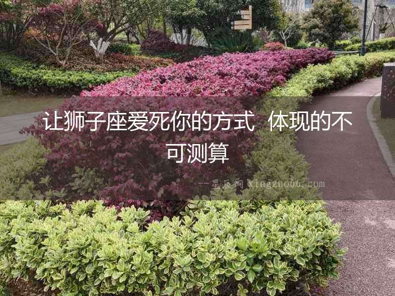 讓獅子座愛死你的方式  體現(xiàn)的不可測算