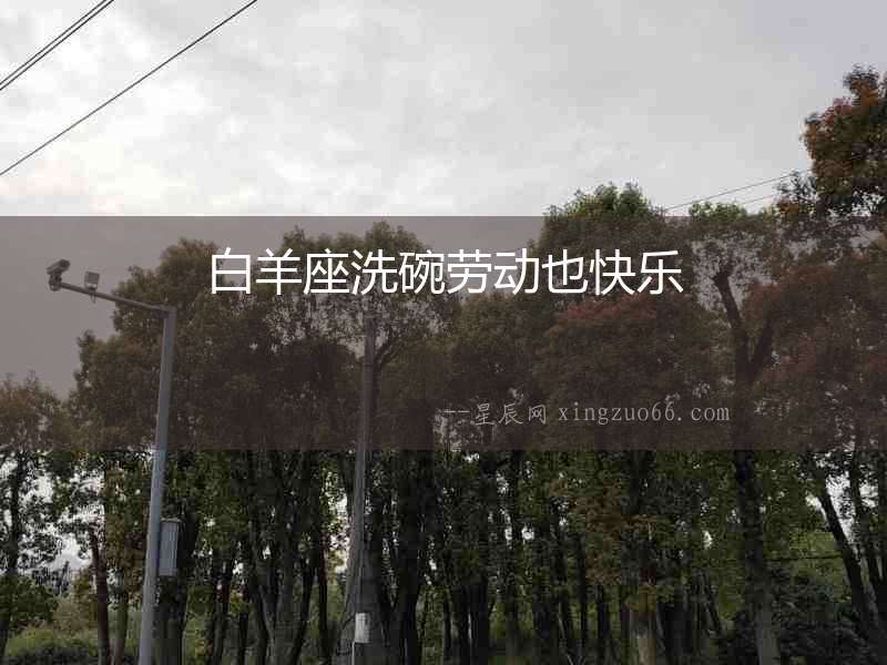 白羊座洗碗勞動(dòng)也快樂
