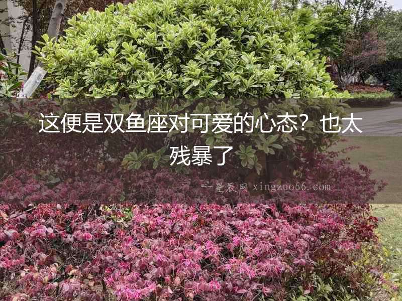 這便是雙魚座對可愛的心態？也太殘暴了