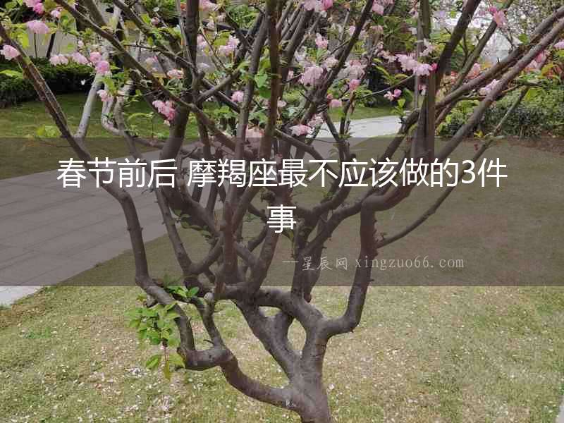 春節(jié)前后 摩羯座最不應(yīng)該做的3件事