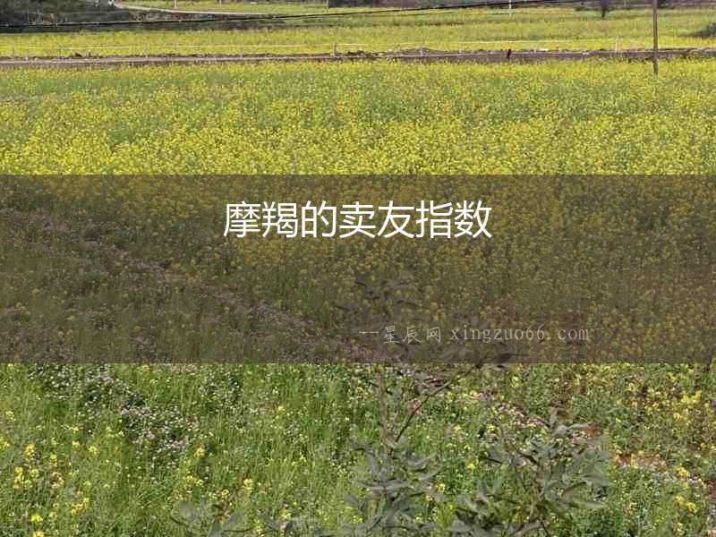 摩羯的賣友指數