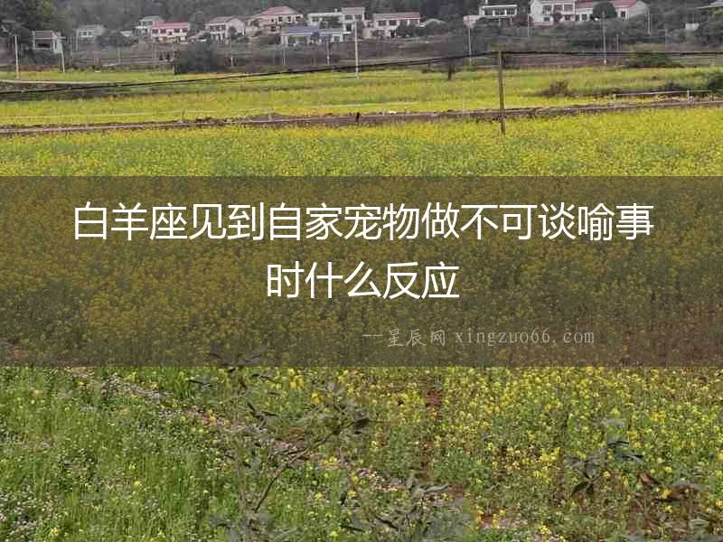 白羊座見到自家寵物做不可談喻事時什么反應(yīng)