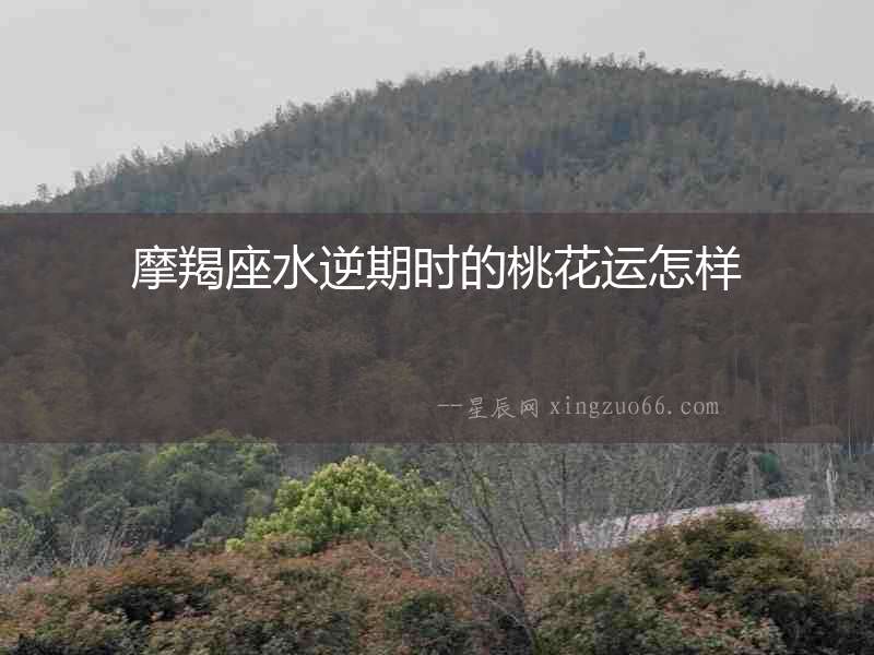 摩羯座水逆期時的桃花運怎樣