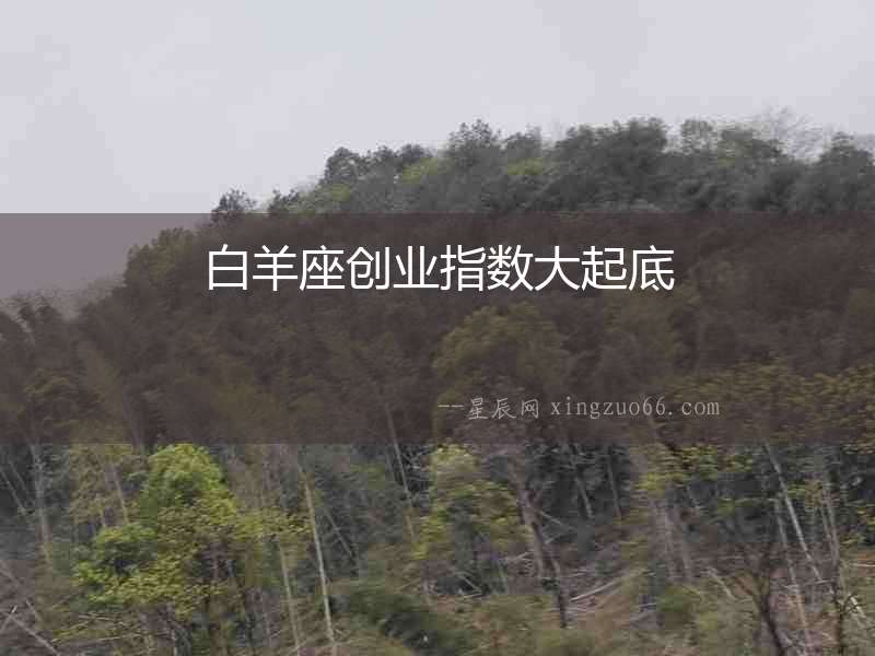 白羊座創(chuàng)業(yè)指數(shù)大起底