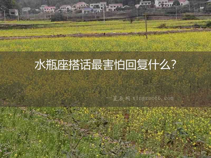 水瓶座搭話最害怕回復什么？