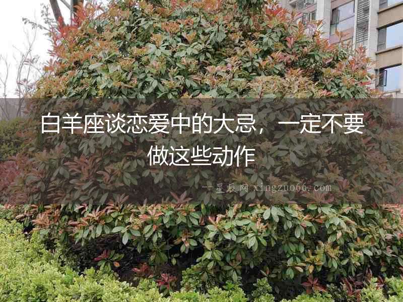 白羊座談戀愛中的大忌，一定不要做這些動作