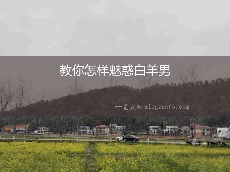教你怎樣魅惑白羊男