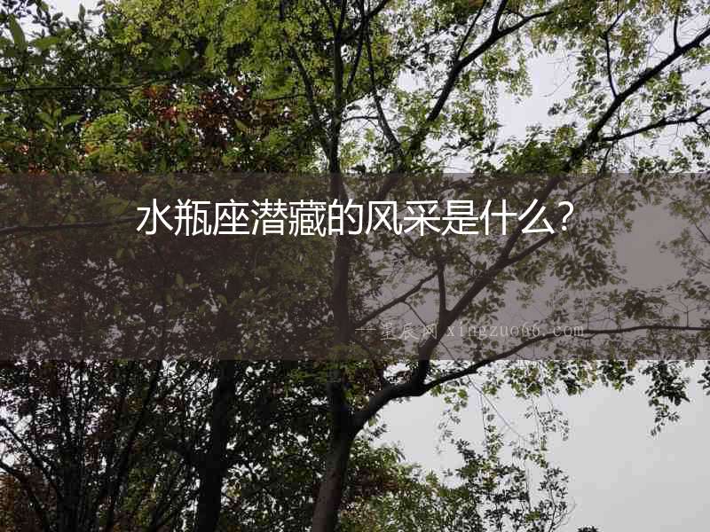 水瓶座潛藏的風(fēng)采是什么？