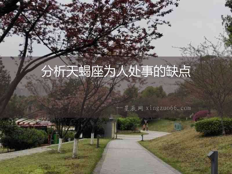 分析天蝎座為人處事的缺點