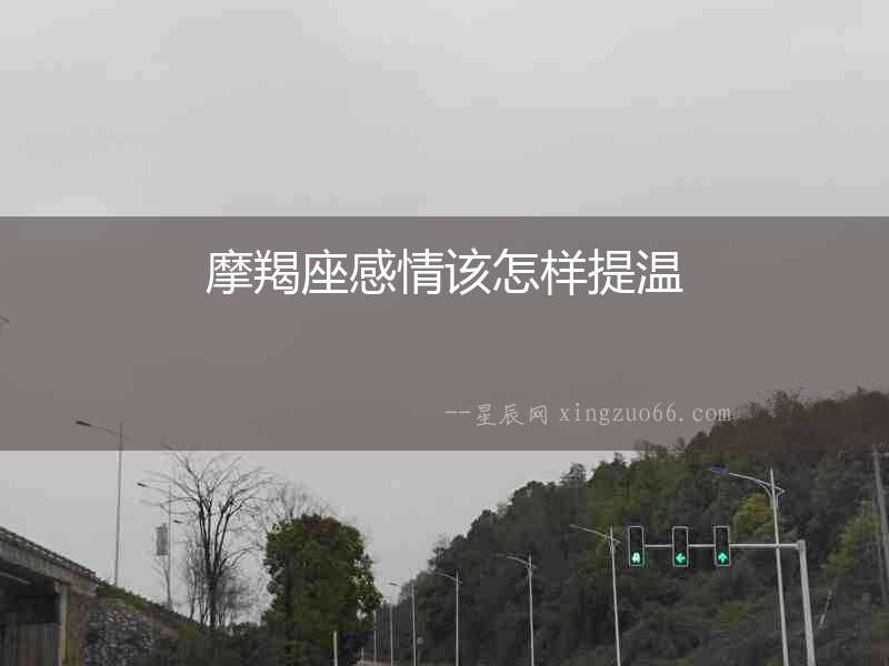 摩羯座感情該怎樣提溫