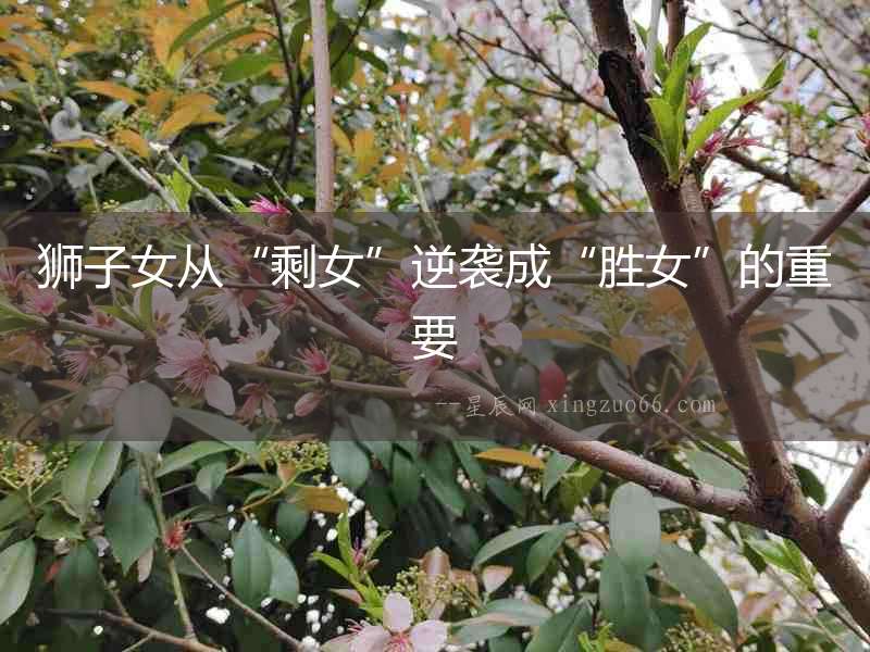 獅子女從“剩女”逆襲成“勝女”的重要